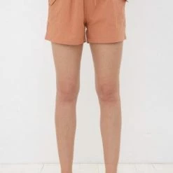 Cozy Casual "Pure Bliss" Flap Pocket Drawstring Shorts