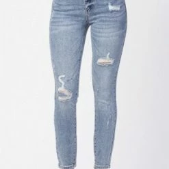 Judy Blue Hi-Waist Distressed Skinny- 82330 Clothing