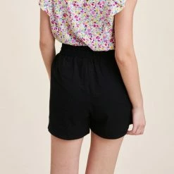 Staccato "Worth Your Time" Black Drawstring Shorts Clothing