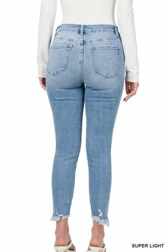 Clothing Zenana High Rise Button Fly Skinny Jean- DPP-1704SS 2 Clothing Zenana High Rise Button Fly Skinny Jean- DPP-1704SS