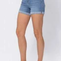 Judy Blue Hi-Rise Cuffed Shorts- 150096