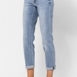 Judy Blue Mid Rise Boyfriend- 82335 Clothing