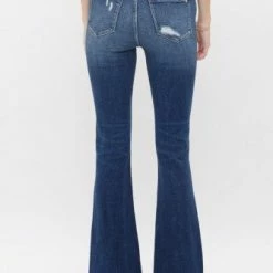 Mica Denim Hi-Rise Flare Button Fly- MDP-F184DK