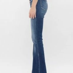Mica Denim Hi-Rise Flare Button Fly- MDP-F184DK