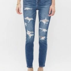 Clothing Mica Denim Hi-Rise Distressed Skinny- MDP-S102